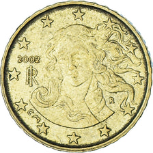 Coin, Italy, 10 Euro Cent, 2002, Rome, EF(40-45), Brass, KM:213