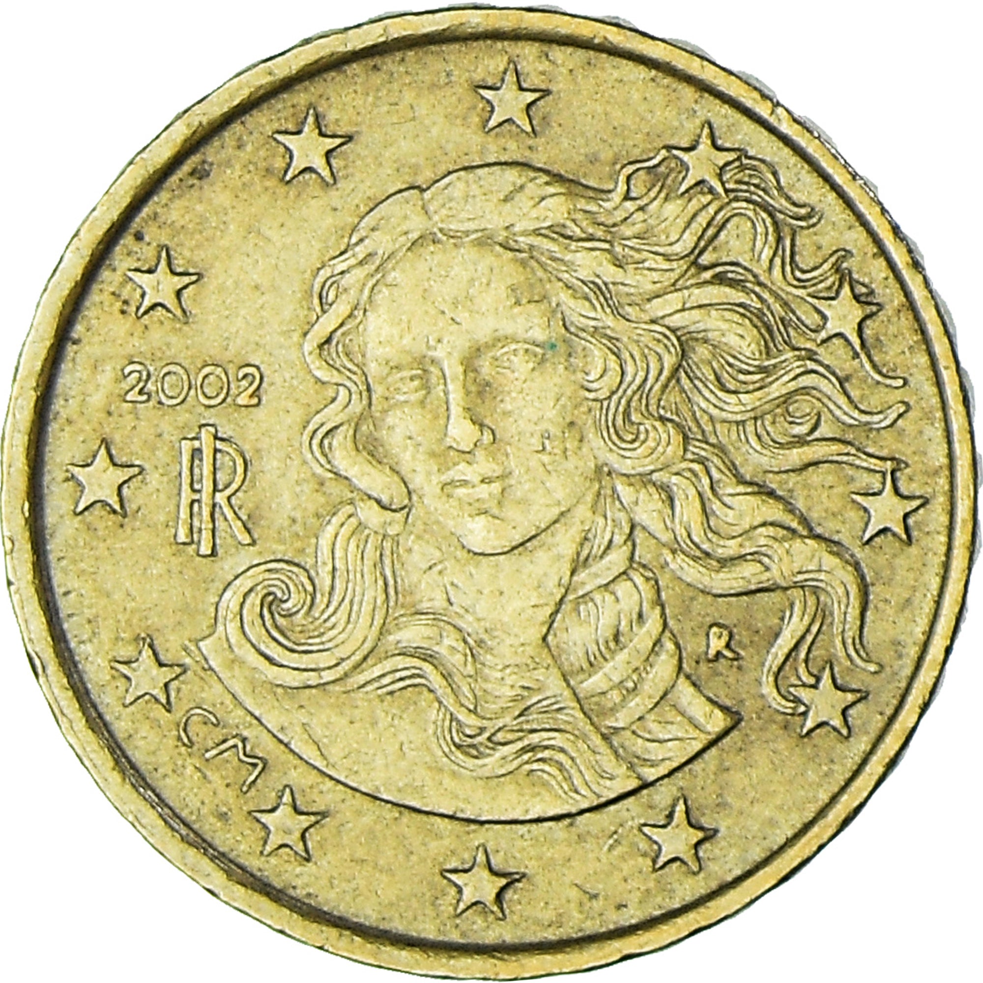 Coin, Italy, 10 Euro Cent, 2002, Rome, AU(55-58), Brass, KM:213