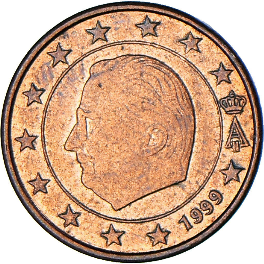 Moneta, Belgia, Albert II, Euro Cent, 1999, Brussels, AU(55-58), Miedź