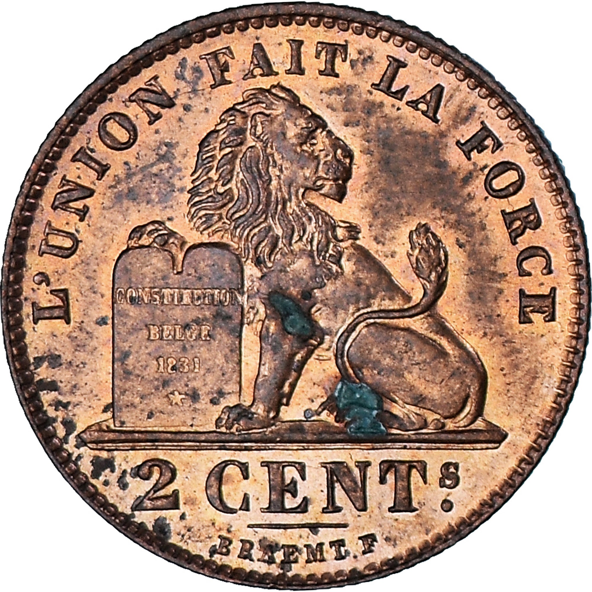 Monnaie, Belgique, Albert I, 2 Centimes, 1919, TTB, Cuivre, KM:64