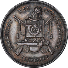 Belgia, medal, 1870, AU(55-58), Brązowy