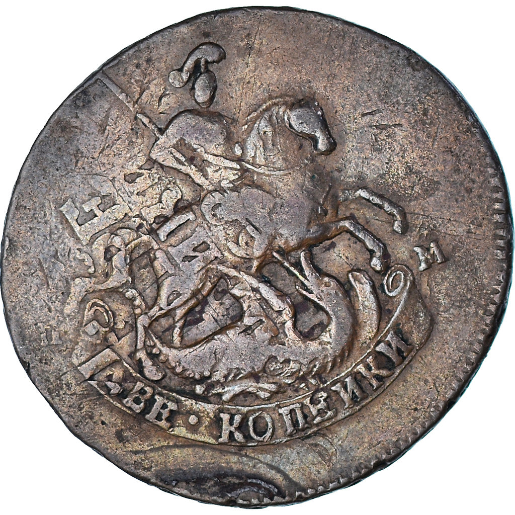 Coin, Russia, 2 Kopeks, 1765, VF(30-35), Copper, KM:N91