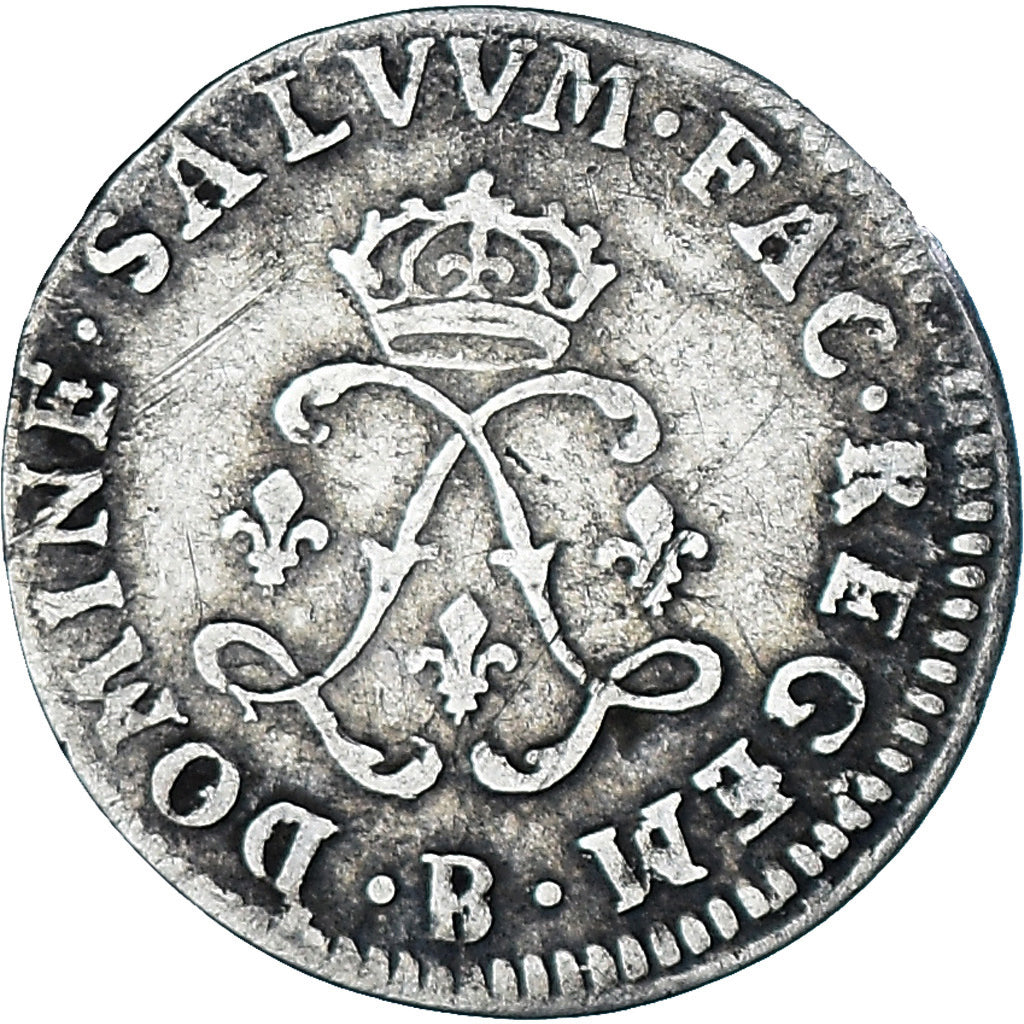 Munten, Frankrijk, Louis XIV, 4 Sols aux 2 L, 4 Sols 2 Deniers, 1691, Rouen