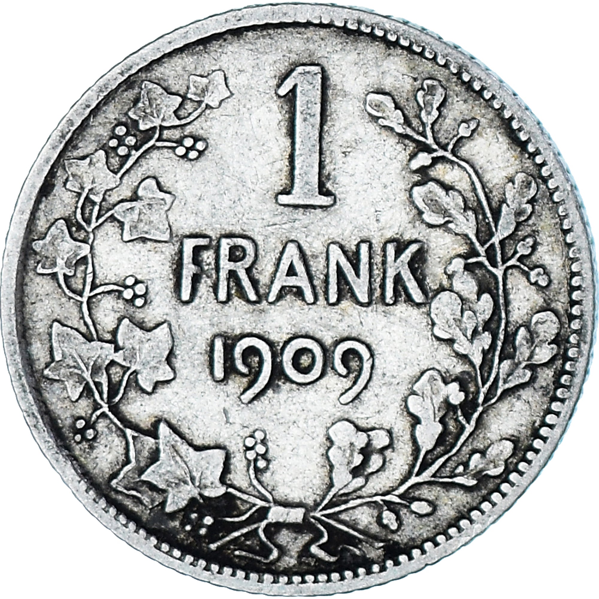 Coin, Belgium, Franc, 1909, EF(40-45), Silver, KM:57.1