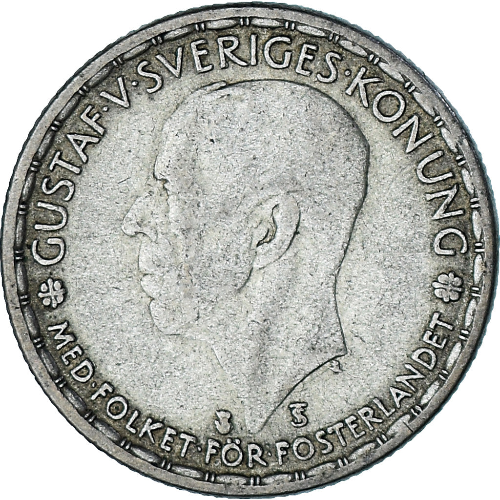 Moneta, Svezia, Gustaf V, Krona, 1947, BB, Argento, KM:814