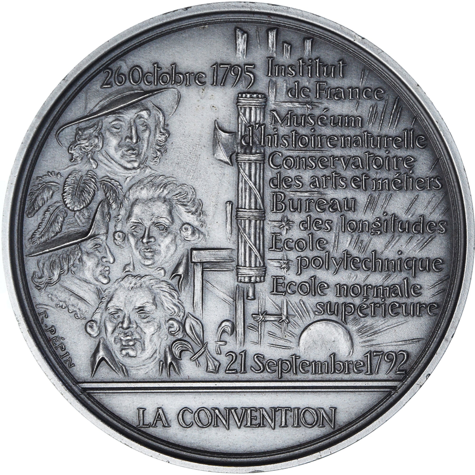 Frankreich, Medaille, Révolution Française, La Convention, History, 1989