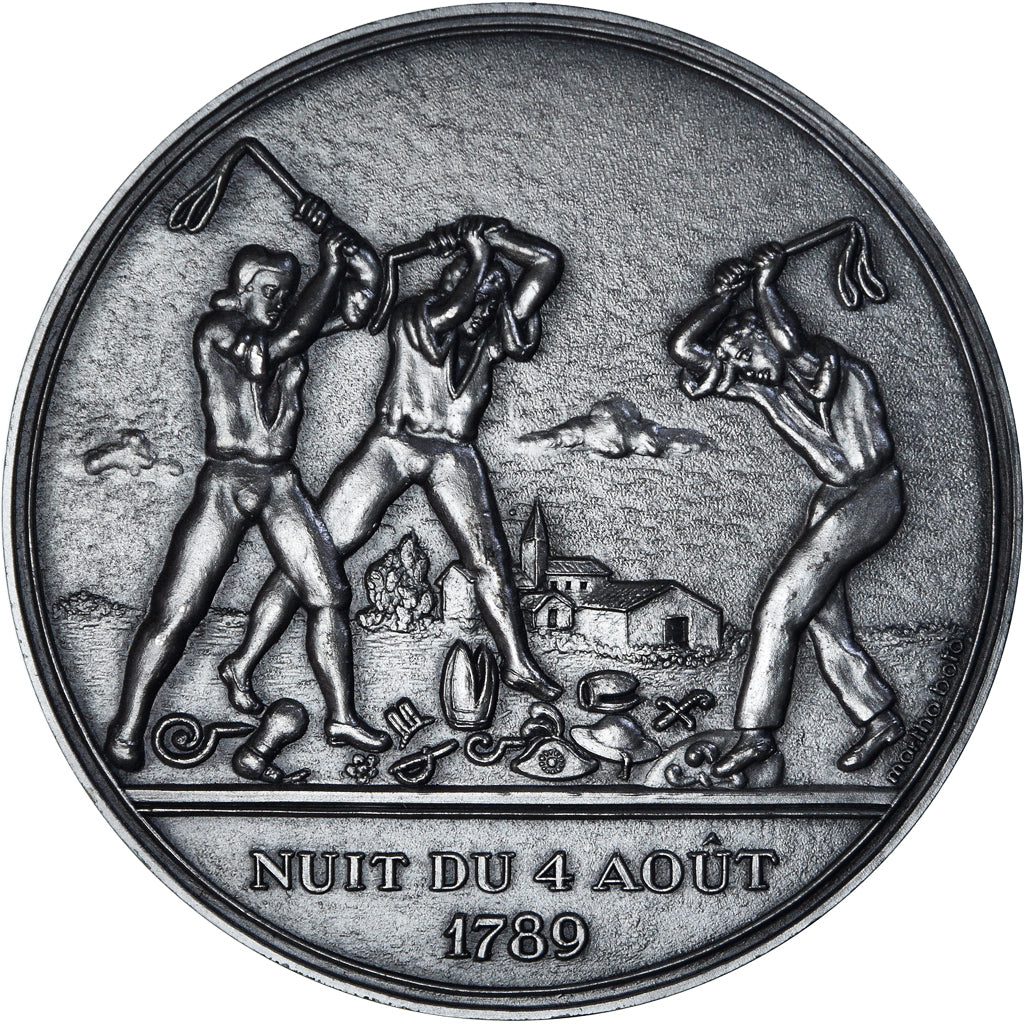 Frankreich, Medaille, Révolution Française, Nuit du 4 Août, History, 1989