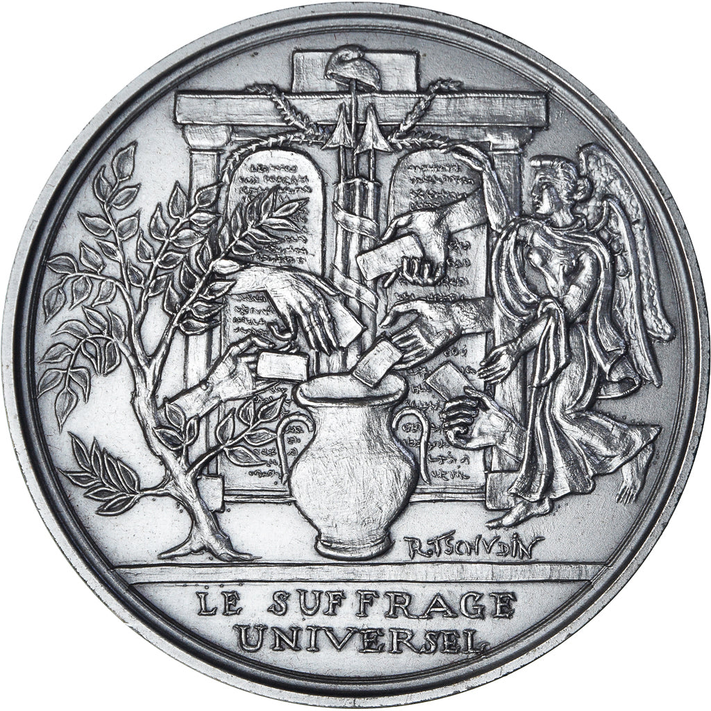 Frankreich, Medaille, Révolution Française, Le Suffrage Universelle, History