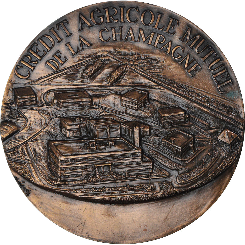 Frankreich, Medaille, Credit Agricole Mutuel de la Champagne, 1980, Irolla, VZ