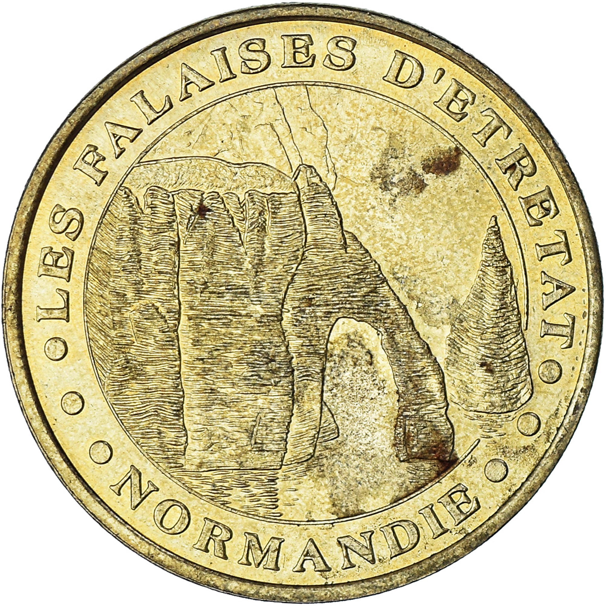 Frankreich, betaalpenning, Touristic token, Falaises d'Etretat, Normandie, 2005