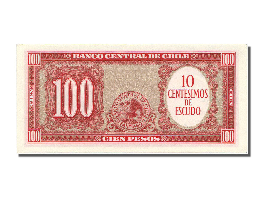 Geldschein, Chile, 10 Centesimos on 100 Pesos, 1960, UNZ