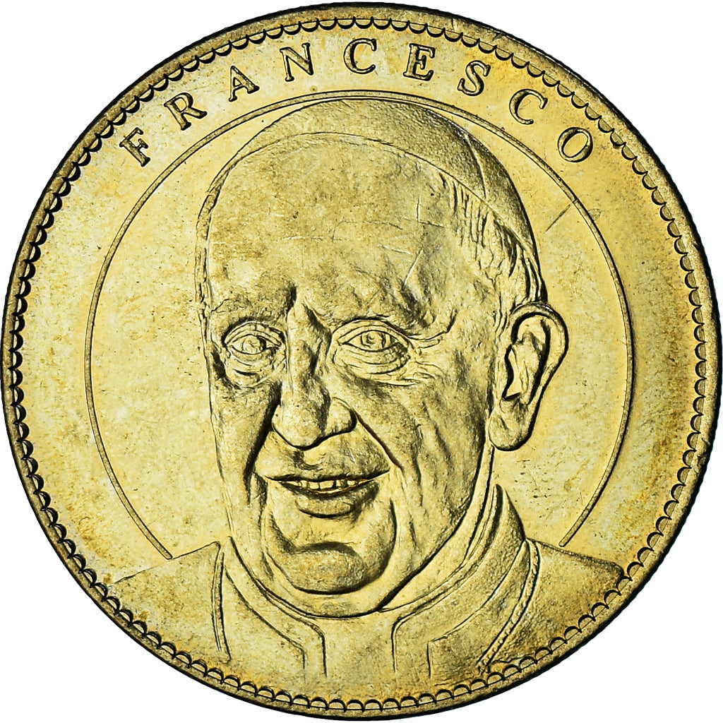 Francia, zeton, Jetón turístico, Notre dame de Paris - Jean Paul et Francesco