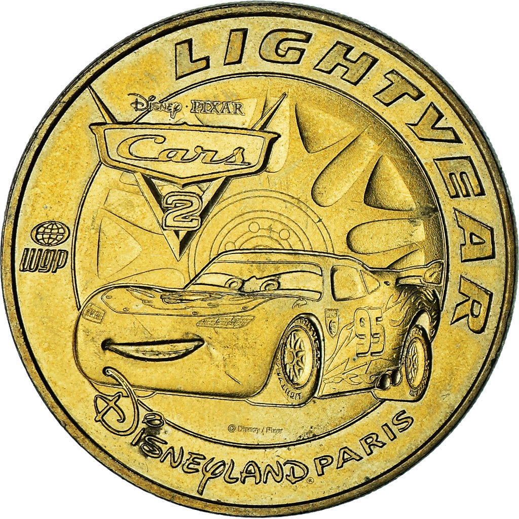 Francia, zeton, Tourist Token, Disneyland n°28 - Lightyear Cars 2, Arts &