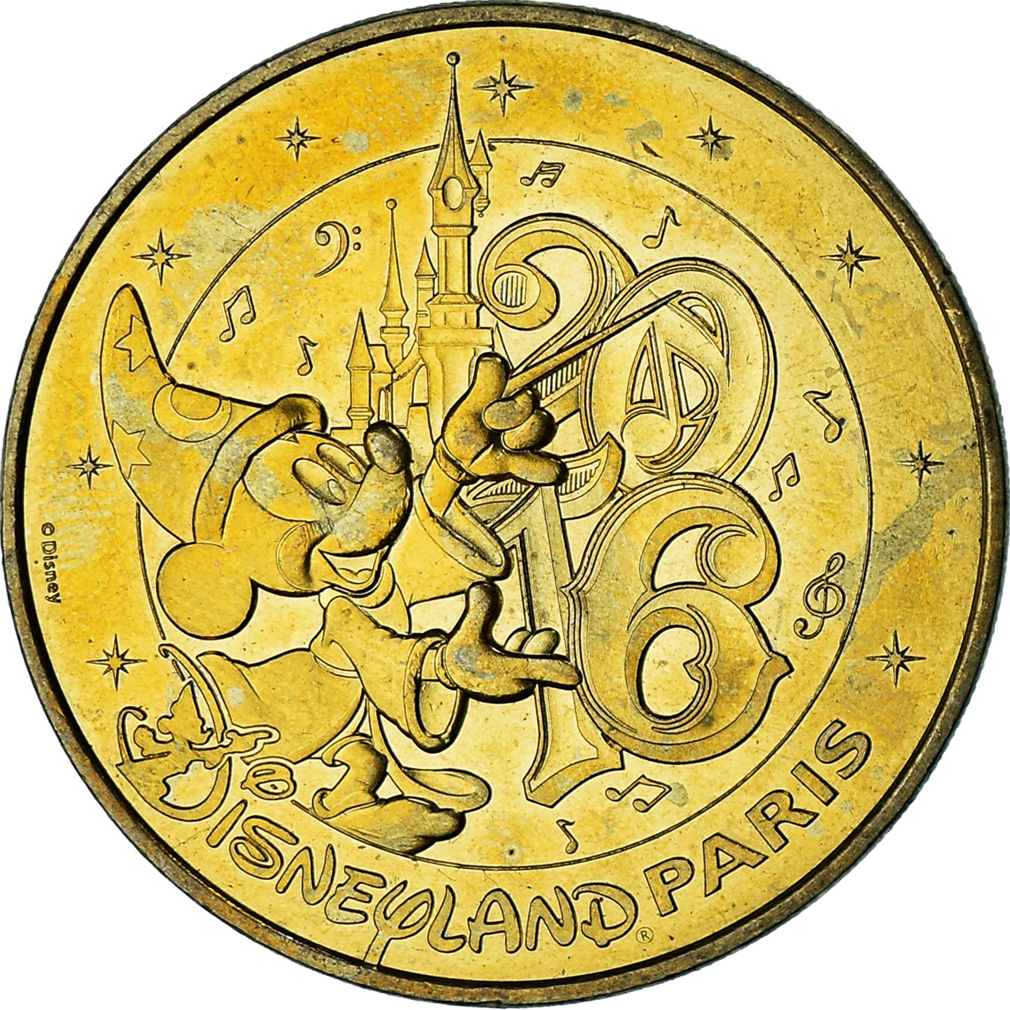 França, Token, Token Turístico, Disneyland n°37 - Mickey 2016, Artes e