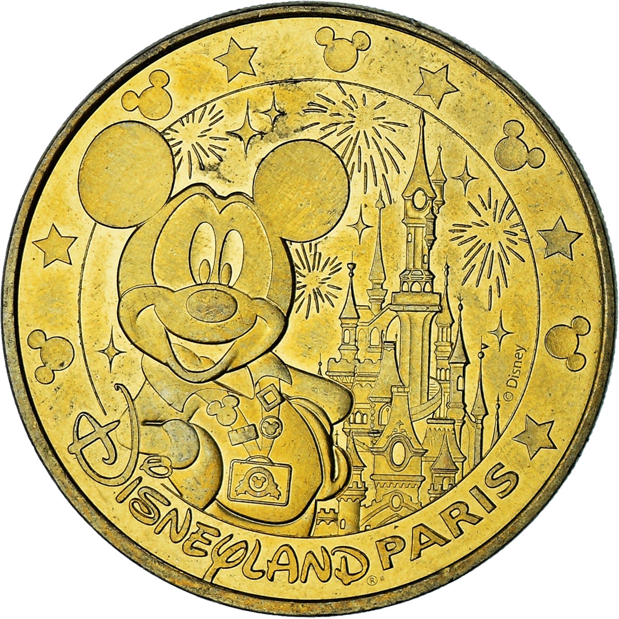 France, Token, Tourist Token, Disneyland n°1 - le château, Arts & Culture