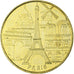 Francia, zeton, Tourist Token, Paris - Tour Eiffel n° 3 - les 5 monuments, Arts