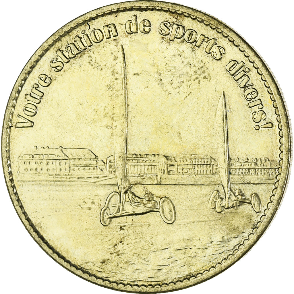 Francia, zeton, Tourist Token, Fort Mahon Plage, Arts & Culture, EBC, Aluminio y