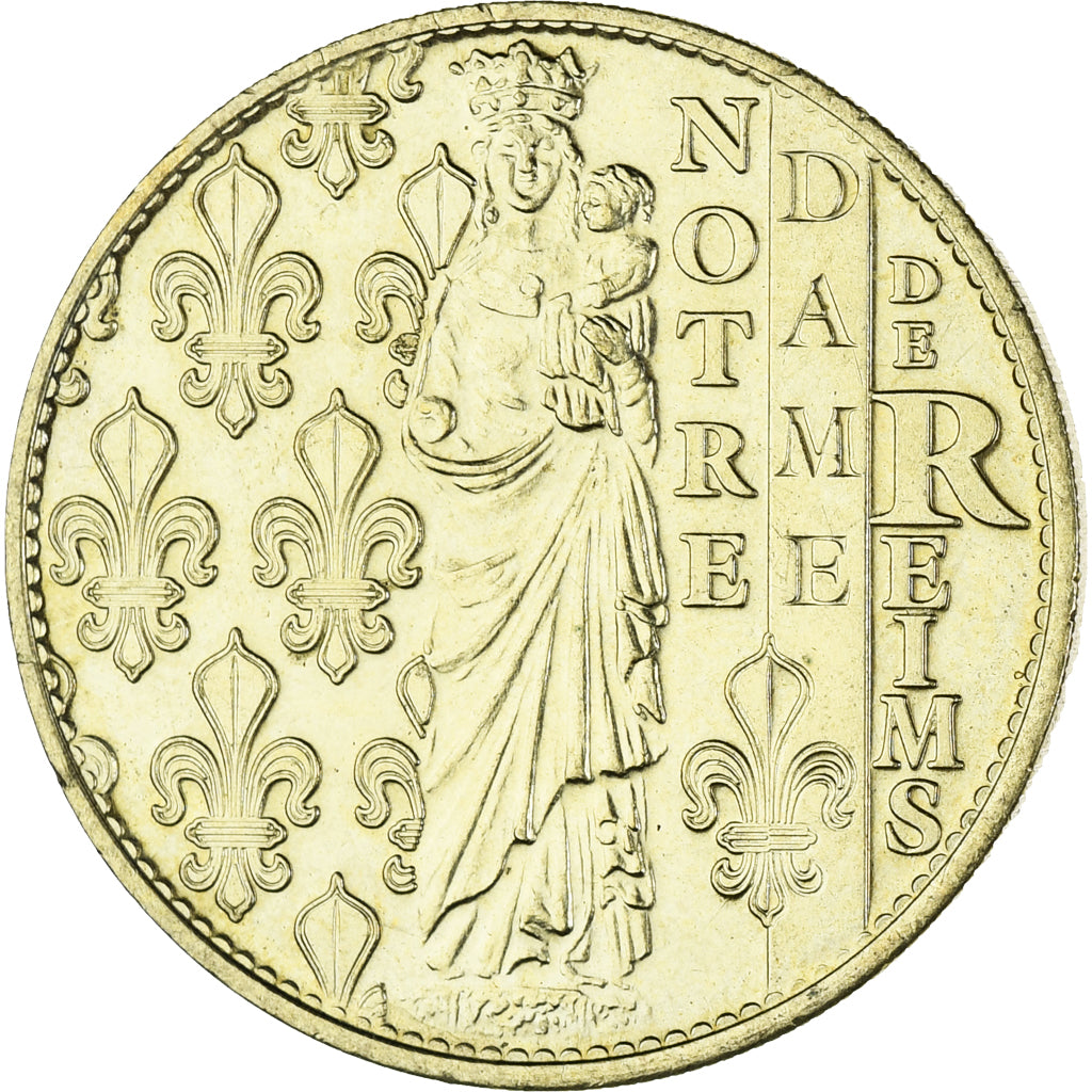 France, Jeton, Tourist Token, L'Ange au Sourire, Cathédrale de Reims, Arts &