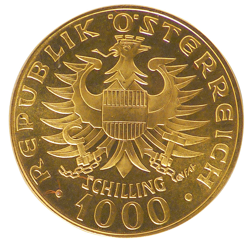 Austria, 1000 Shilling, 1976, Vienne, KM #2933, , Gold, 27, 13.51