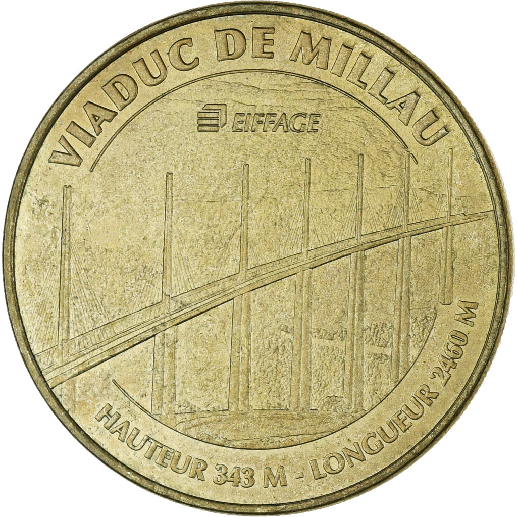 Frankreich, betaalpenning, Tourist Token, 12/ Viaduc de Millau, Arts & Culture