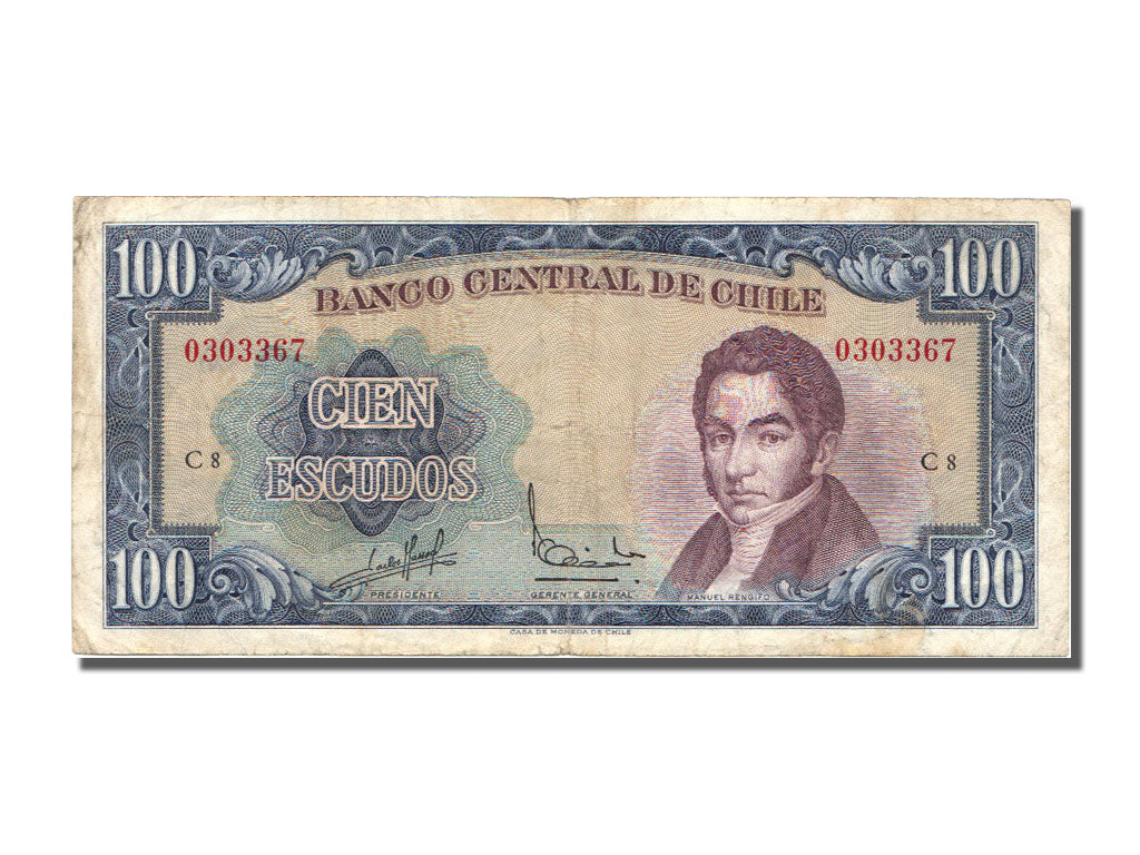 Chili, 100 Escudos type 1962-75