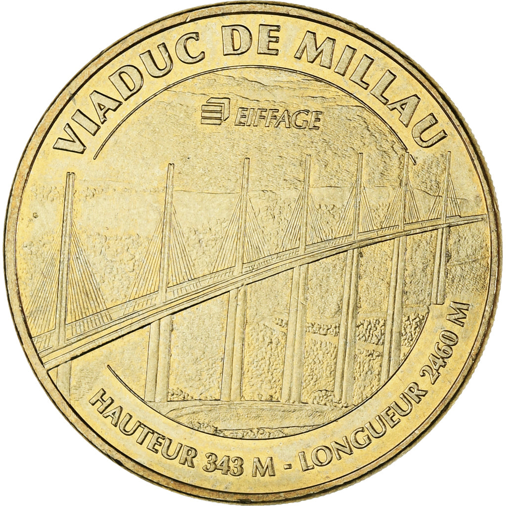 Francia, ficha, Tourist Token, 12/ Viaduc de Millau, Arts & Culture, 2014, SPL-