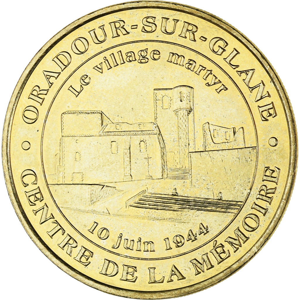 Francia, zeton, Tourist Token, Oradour sur glane, Arts & Culture, 2016, EBC