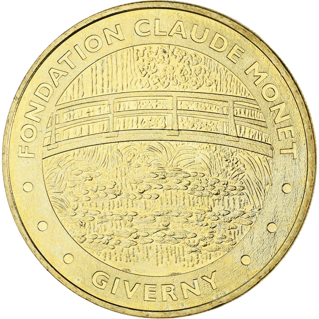 Francia, zeton, Tourist Token, Giverny - Fondation Claude Monet - le pont, Arts