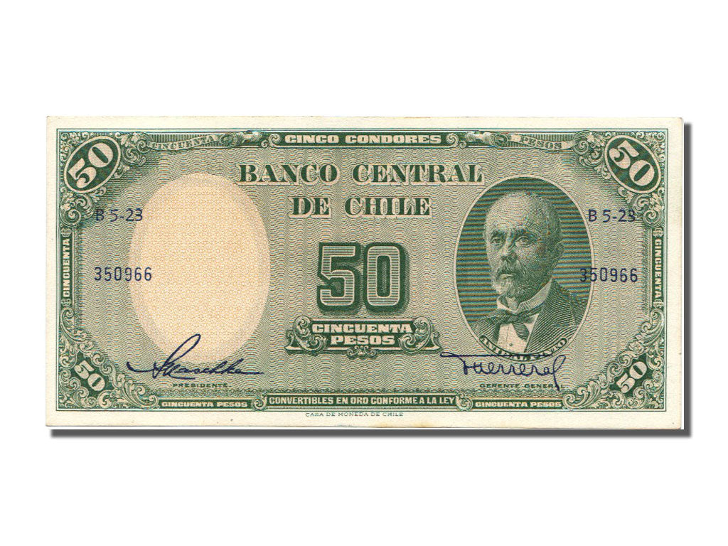 Chile, 50 Pesos = 5 Condores, 1947, KM #112, UNC(65-70), B