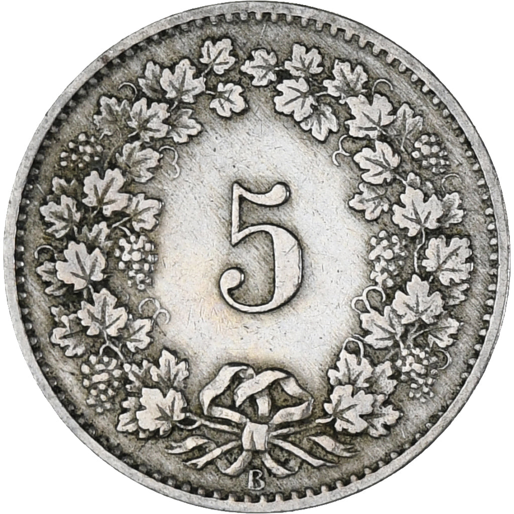 Münze, Schweiz, 5 Rappen, 1880, Bern, SS, Kupfer-Nickel, KM:26