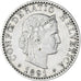 Switzerland, 20 Rappen, 1891, Bern, AU(55-58), Nickel, KM:29