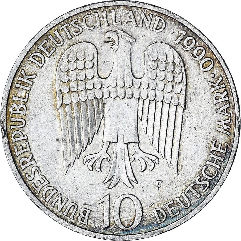 Münze, Bundesrepublik Deutschland, 10 Mark, 1990, Stuttgart, Germany, SS+