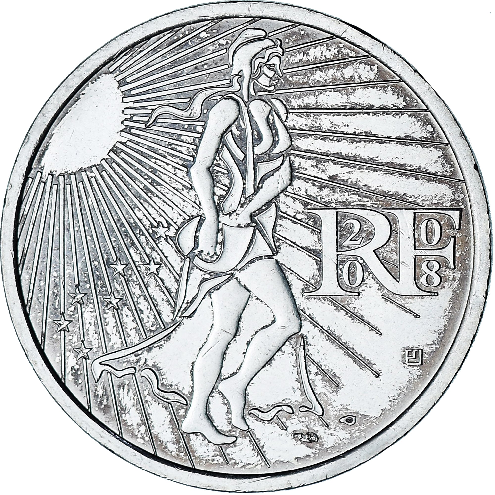 Francia, 15 Euro, 2008, Semeuse, SPL-, Argento, KM:1535