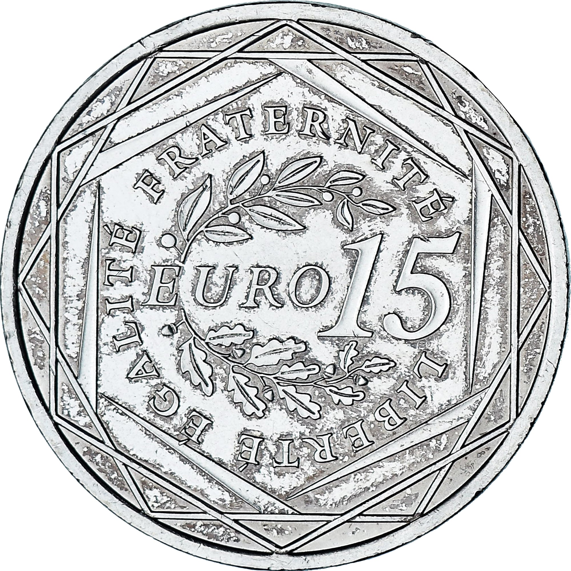 Francia, 15 Euro, 2008, Semeuse, SPL-, Argento, KM:1535