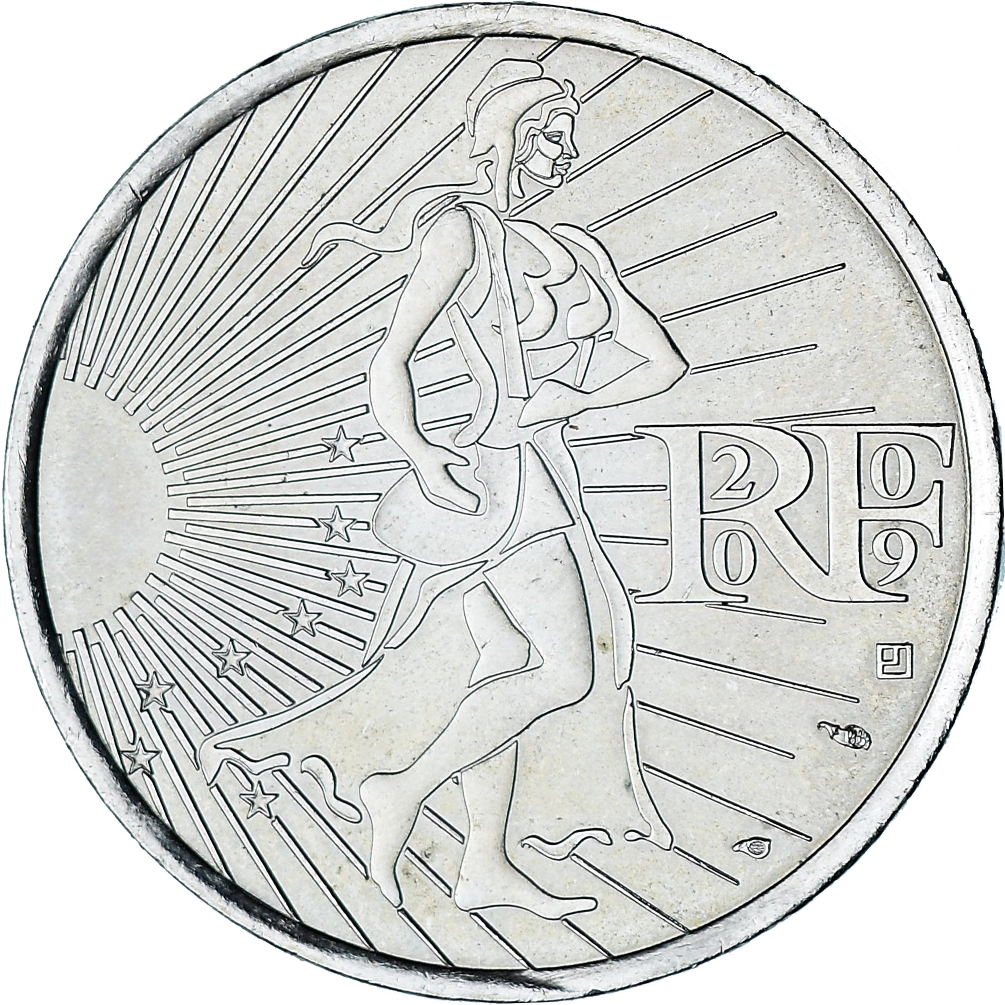 France, 10 Euro, 2009, Semeuse, SPL, Argent, KM:1580