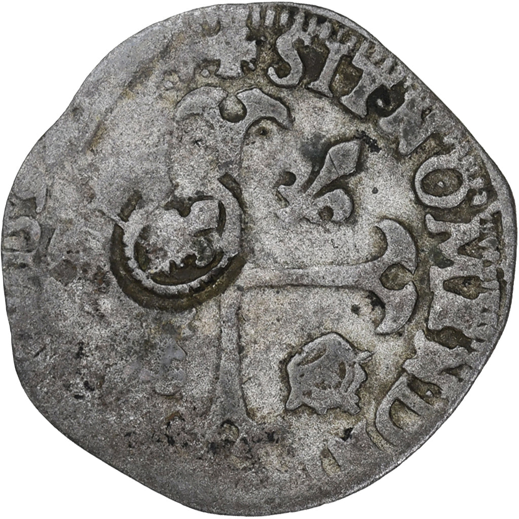 France, Louis XIII, Quinzain (Douzain contremarqué), TB, Billon, Gadoury:21