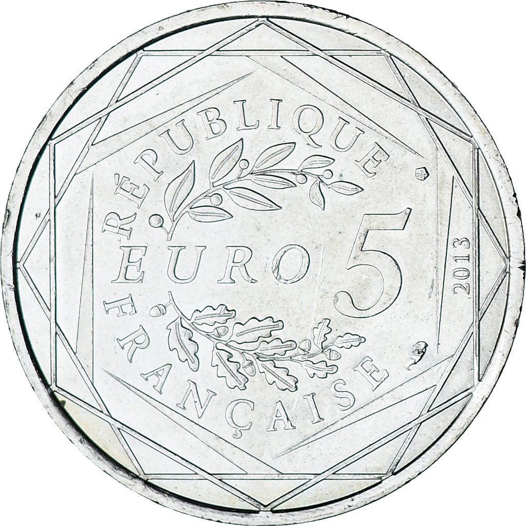 Frankrijk, 5 Euro, Liberté, 2013, Paris, UNC-, Zilver