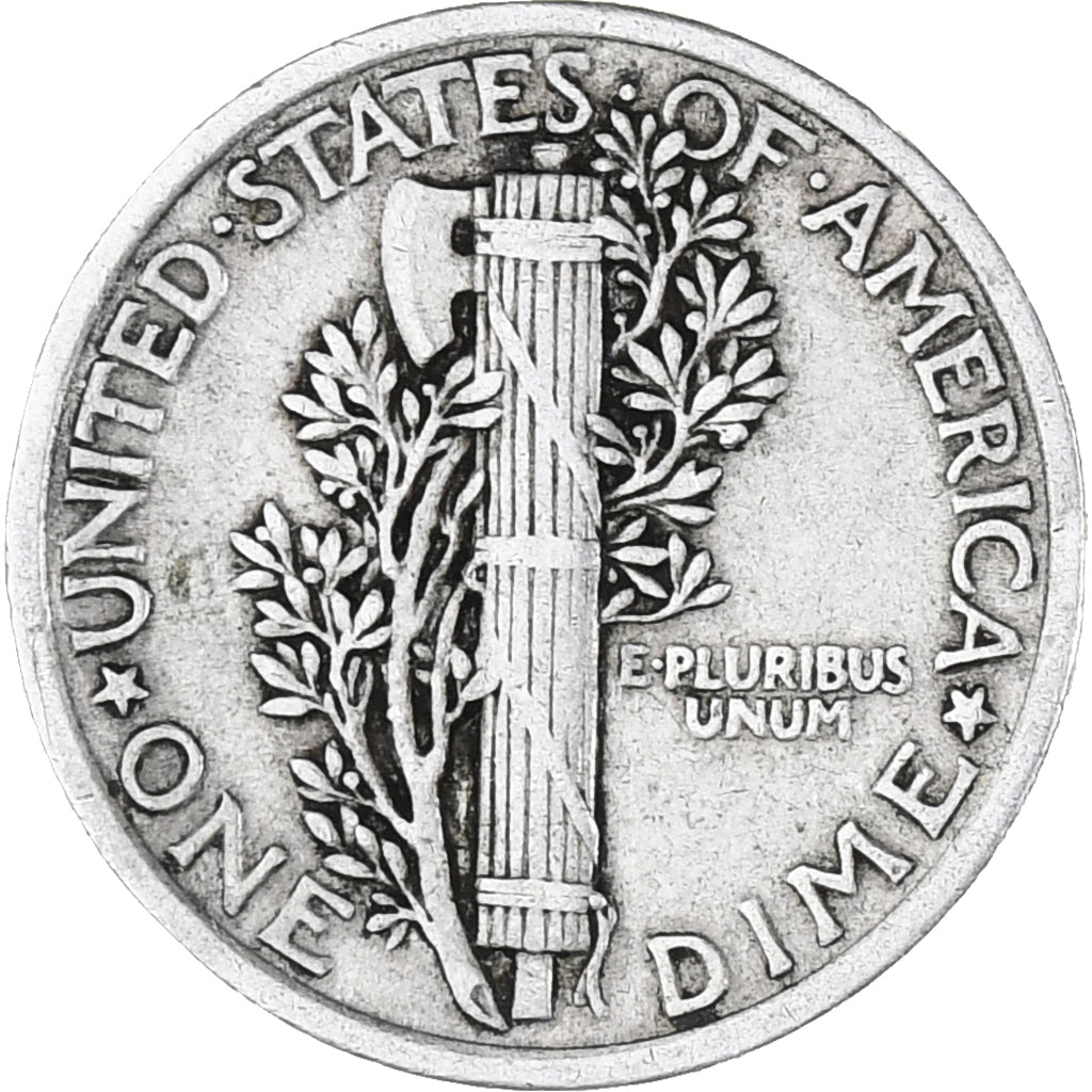 Moeda, Estados Unidos da América, Mercury Dime, Dime, 1919, U.S. Mint
