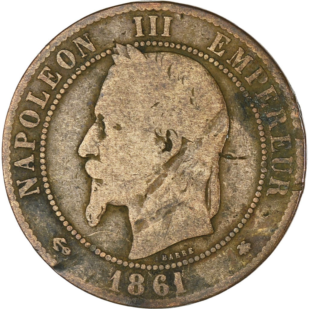 Monnaie, France, Napoleon III, Napoléon III, 10 Centimes, 1861, Paris, TB