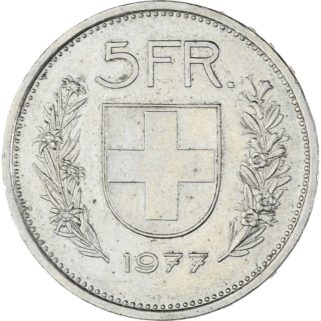 Monnaie, Suisse, 5 Francs, 1977, Bern, SUP, Cupro-nickel, KM:40a.1