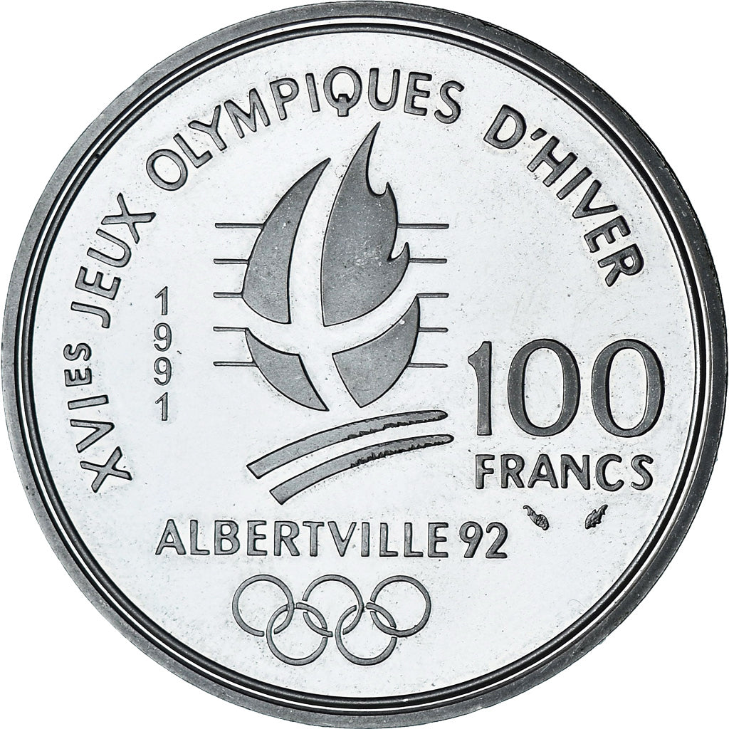Münze, Frankreich, 100 Francs, 1991, VZ, Silber, KM:994