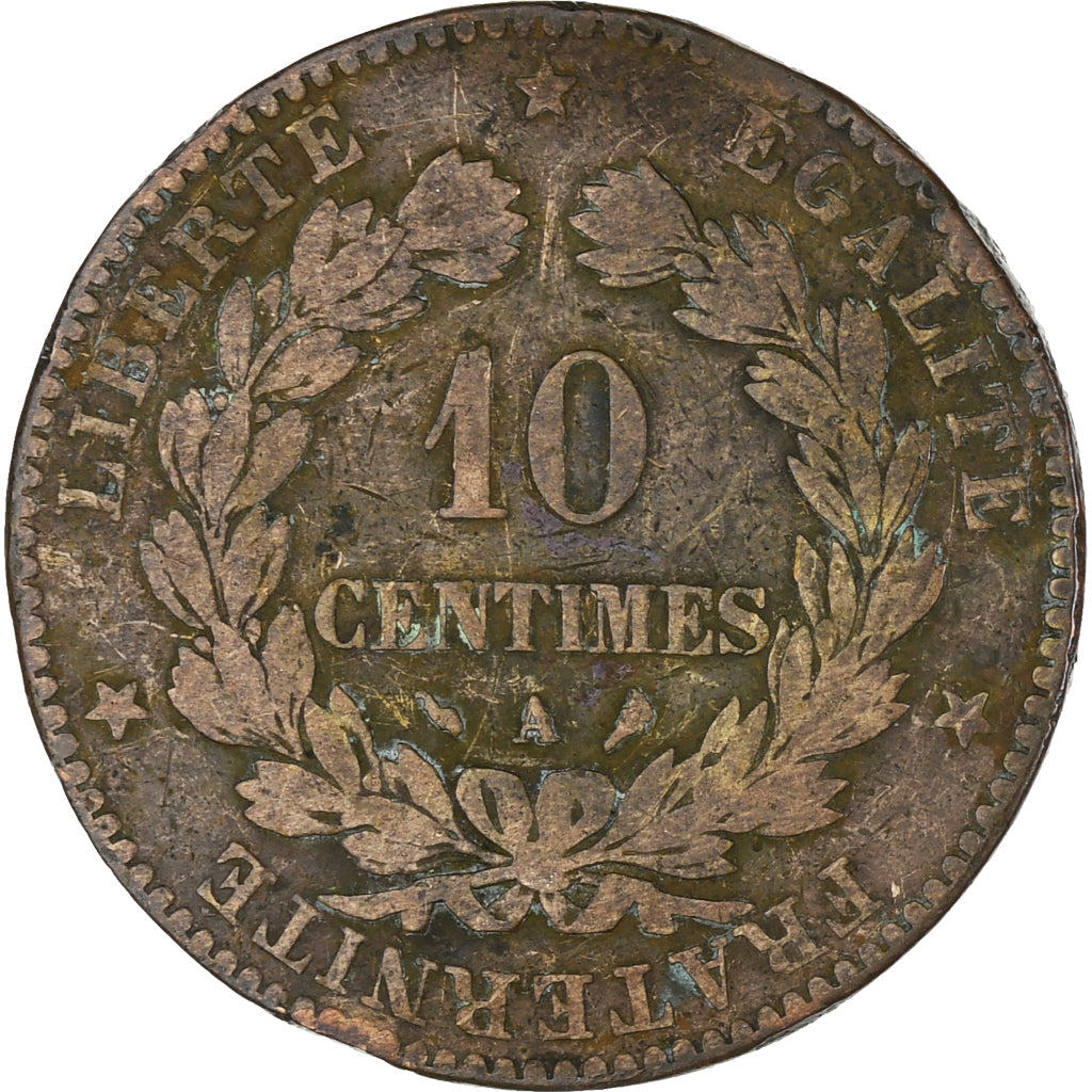 Frankreich, Cérès, 10 Centimes, 1897, Paris, S+, Bronze, KM:815.1