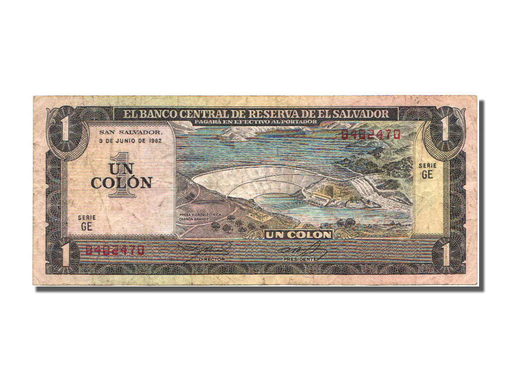 El Salvador, 1 Colon, 1982, 1982-06-03, EF(40-45), GE