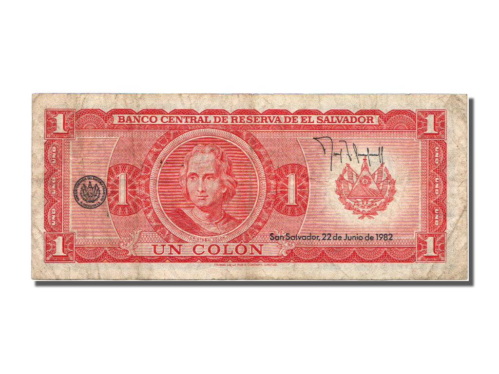 El Salvador, 1 Colon, 1982, 1982-06-03, EF(40-45), GE
