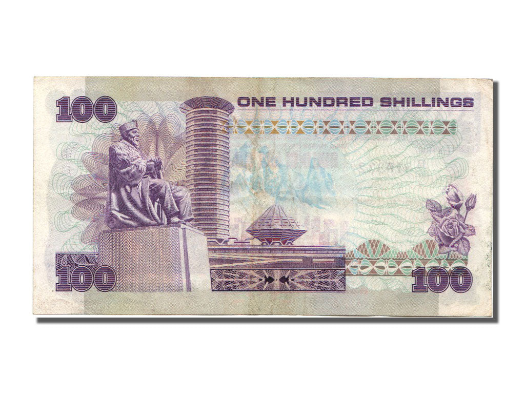 Kenya, 100 Shillings, 1984, KM #23c, 1984-07-01, EF(40-45), E