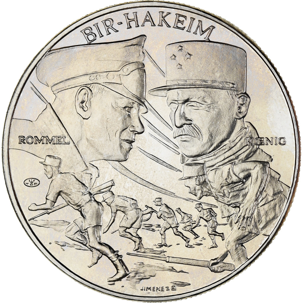França, medalha, La Bataille de Bir Hakeim, WAR, MS(63), Cuproníquel