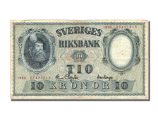 Sweden, 10 Kronor, 1940, KM #40k, EF(40-45)