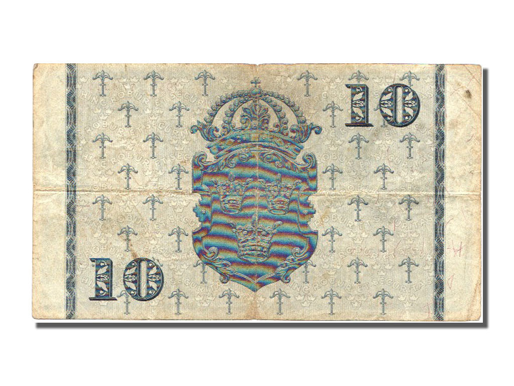 Sweden, 10 Kronor, 1940, KM #40k, EF(40-45)