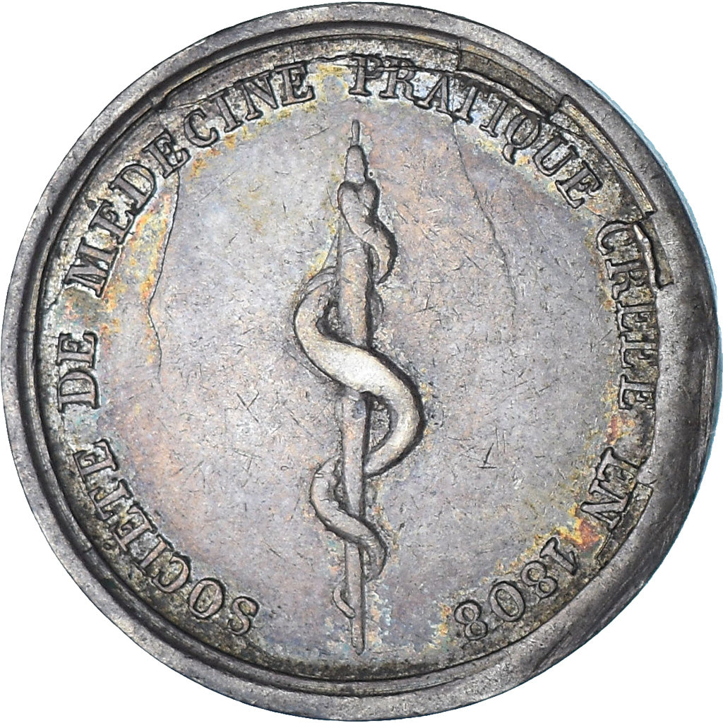 France, Token, Création de la Société de Médecine Pratique, Medicine, 1808
