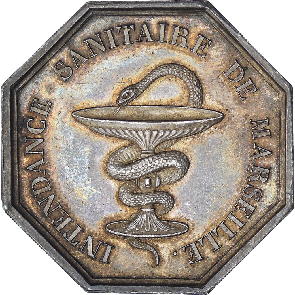 Francia, zeton, Louis Philippe I, Intendance Sanitaire de Marseille, Medicine